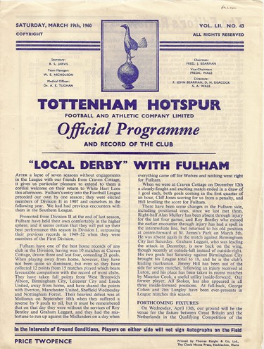 Tottenham Hotspur FC v Fulham FC